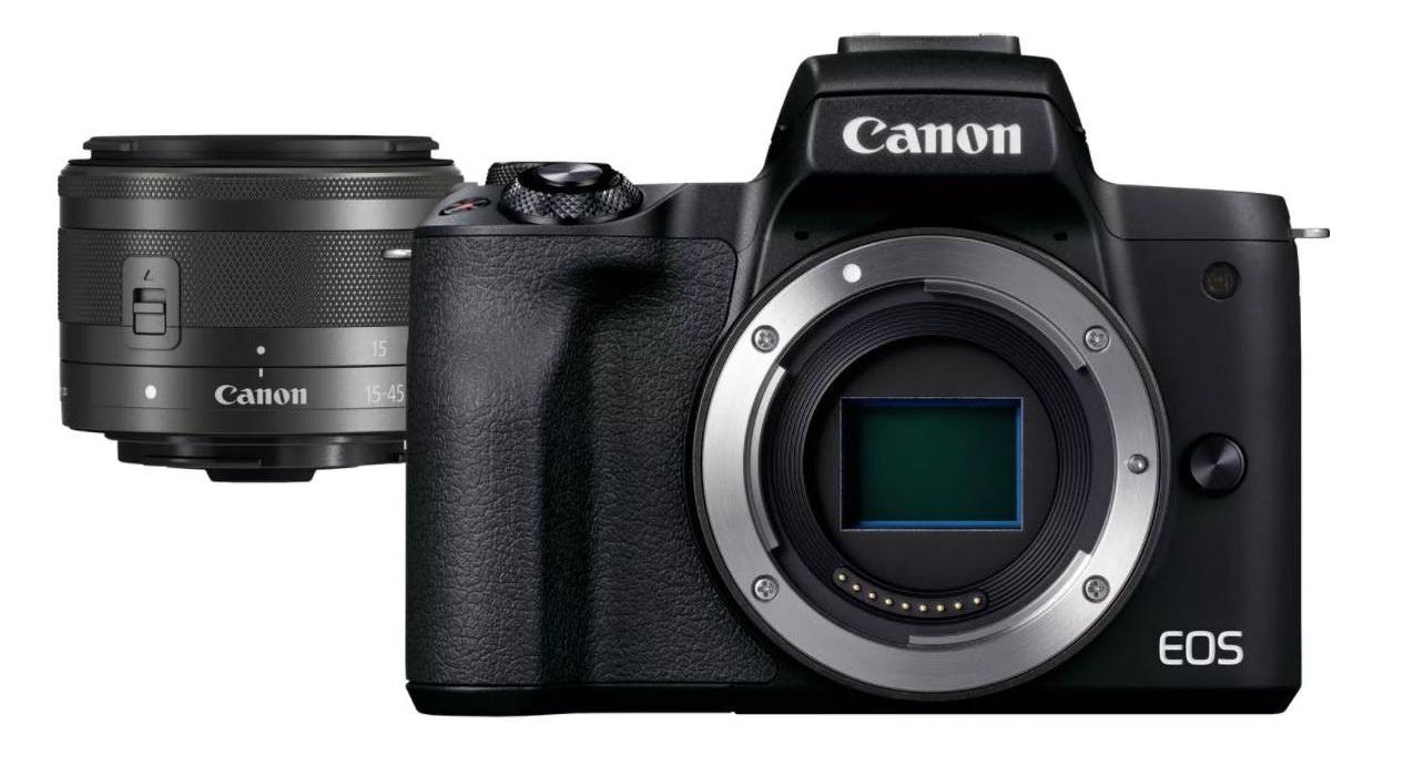 Canon EOS M50 Mark II spegillaus myndavél með EF-M 15-45 mm linsu