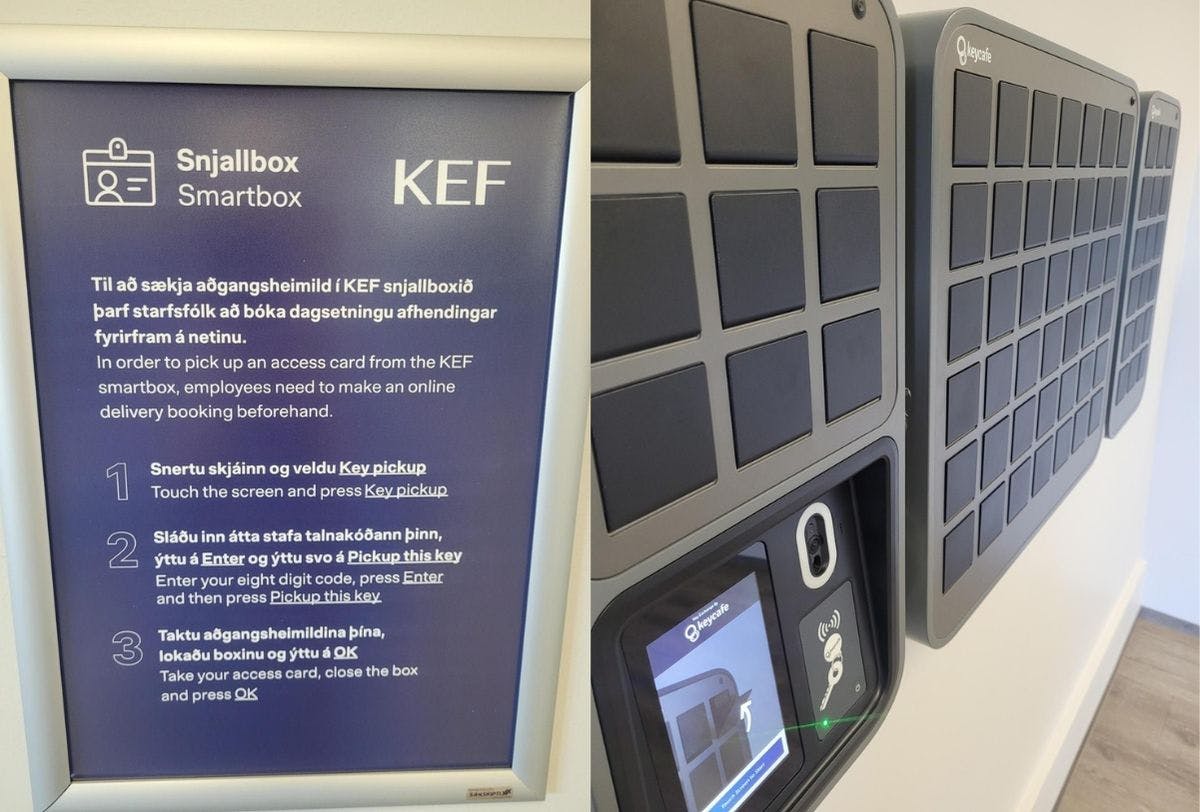 Snjallbox á Keflavíkurflugvelli.