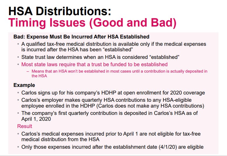HSA Distributions