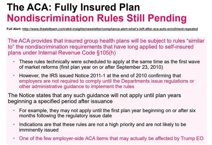 ACA Nondiscrimination Rules
