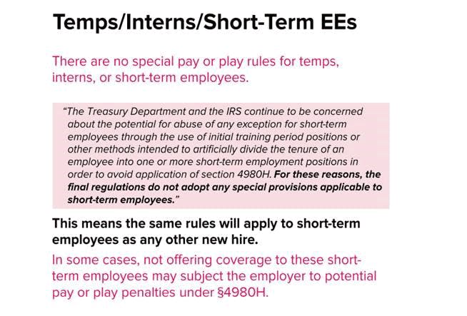 Temps and Interns