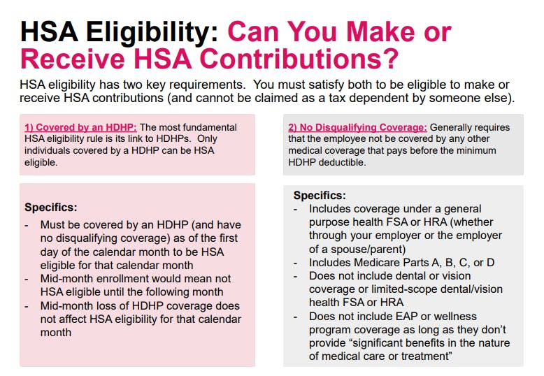 HSA Eligibility Can You Make Contributions