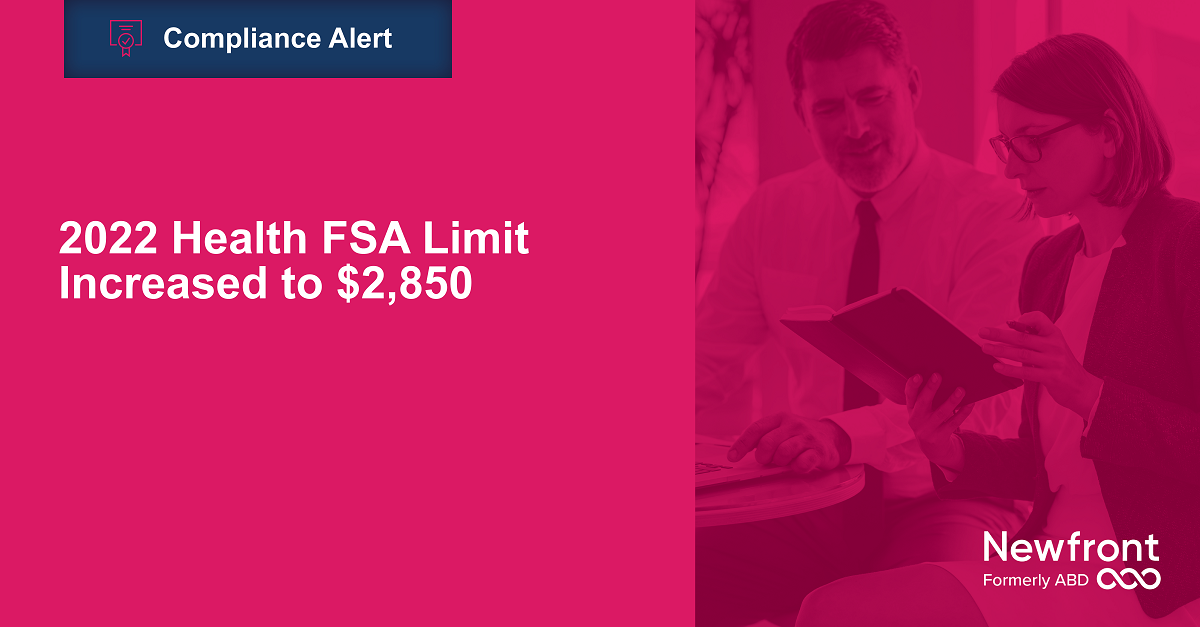 2022 Health FSA Limit Increased to 2,850