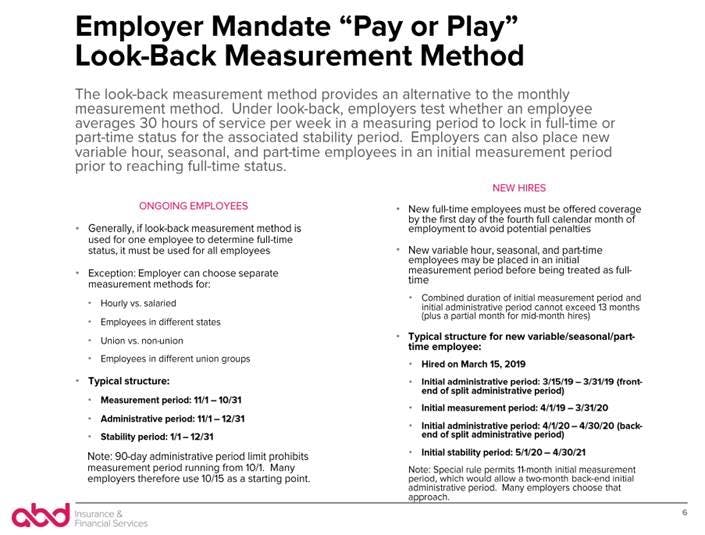 employer mandate, pay or play