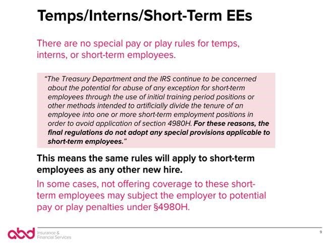 Temps/Interns/Short-Term EEs