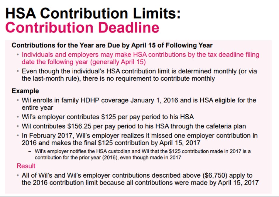 PriorYear Employer HSA Contribution by Tax Deadline