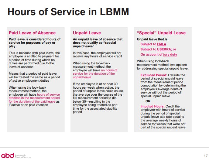 Hours of Service in LBMM