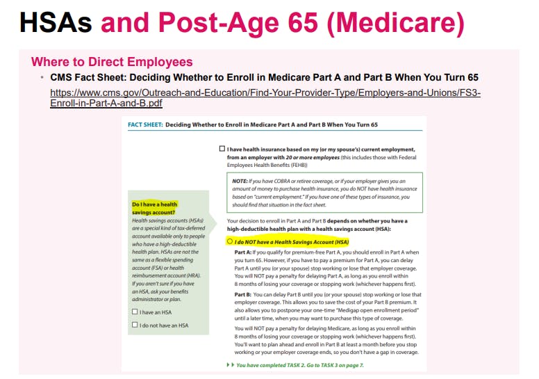 HSAs Post-Age 65 Medicare