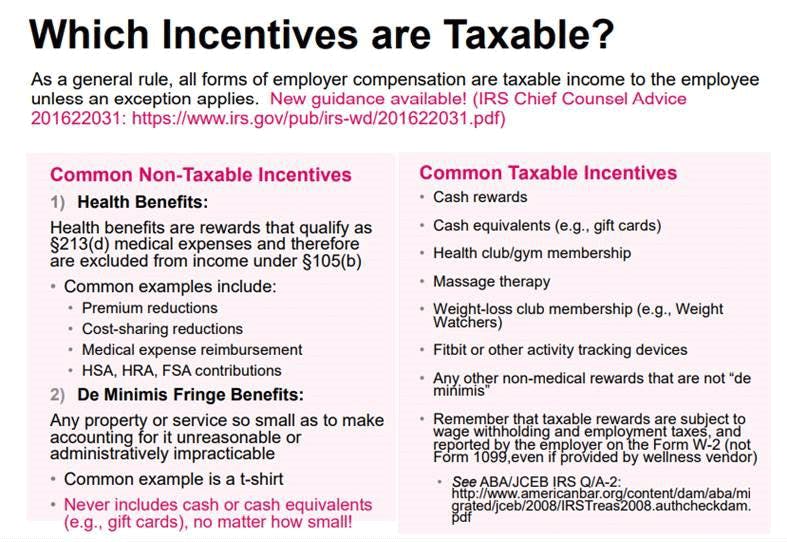 Taxable Incentives