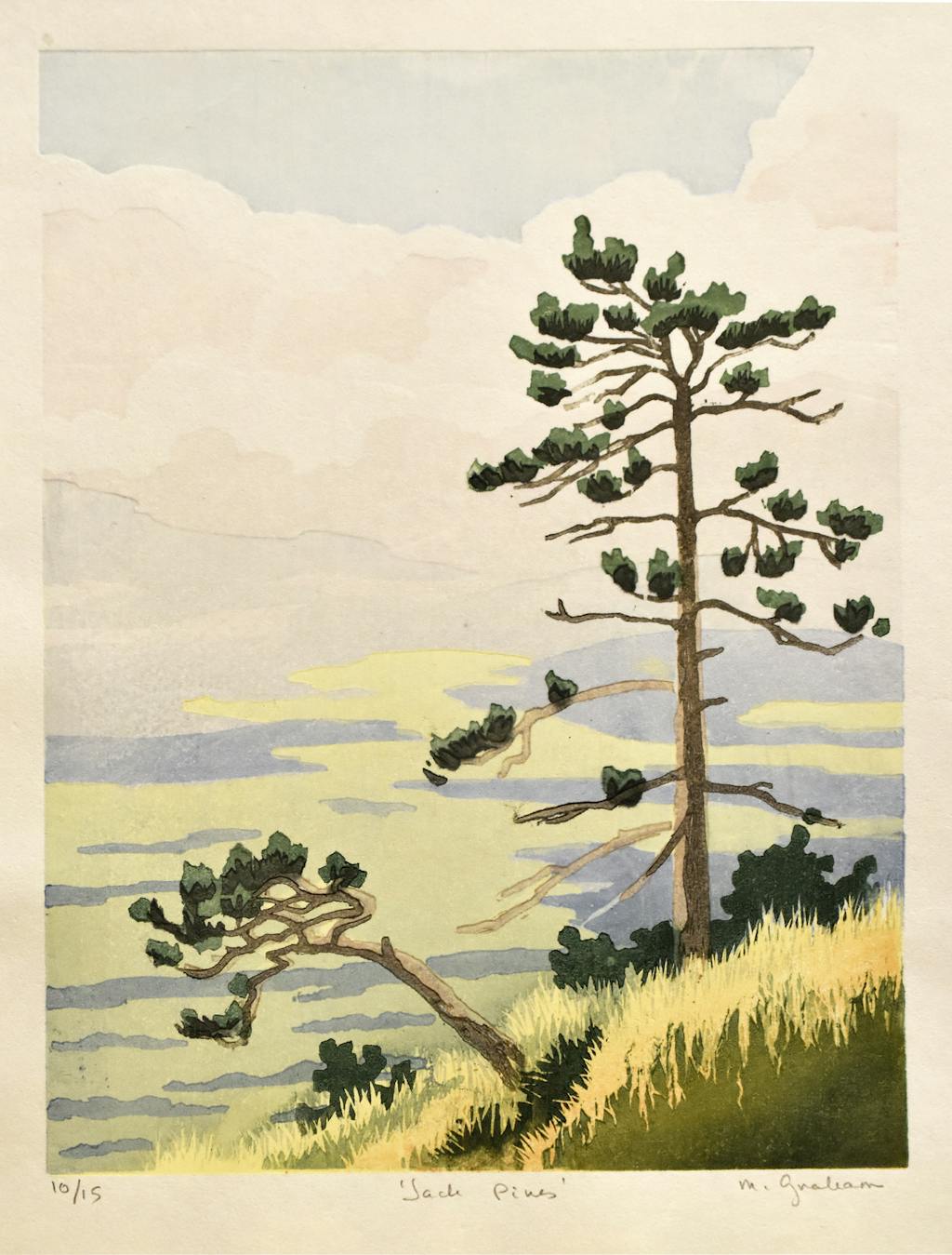First day of demonstrations/talks in Tent U (the Print Tent) at the LNHC Annual Craftsman's Fair at the Mt. Sunapee Resort : a demonstration of color woodblock printing with Mary Graham 