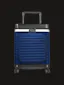 Pull Up Suitcase in blue - front view