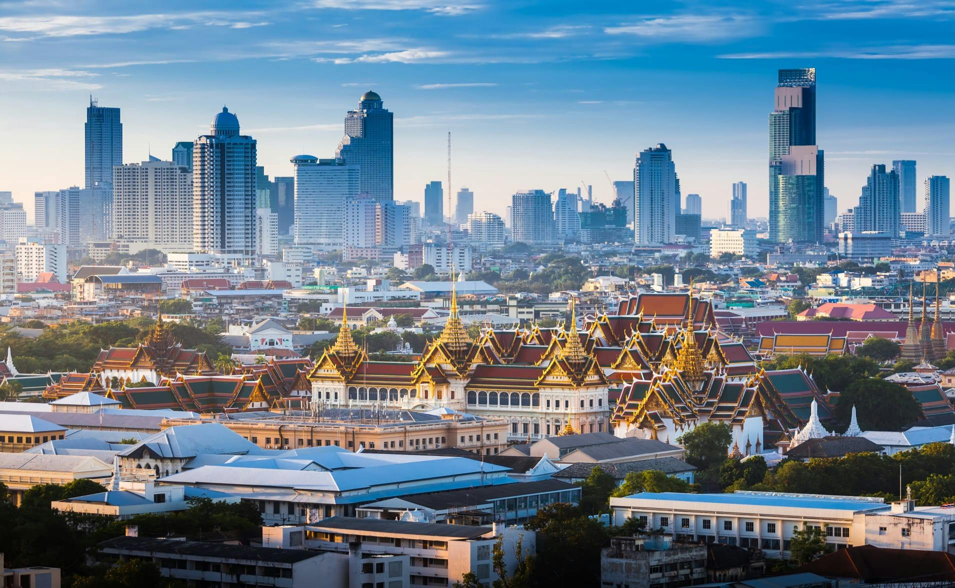 the skyline of bangkok