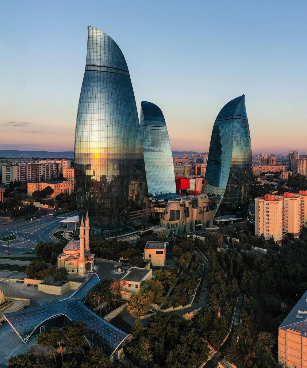 Skyline of Baku, Azerbaijan