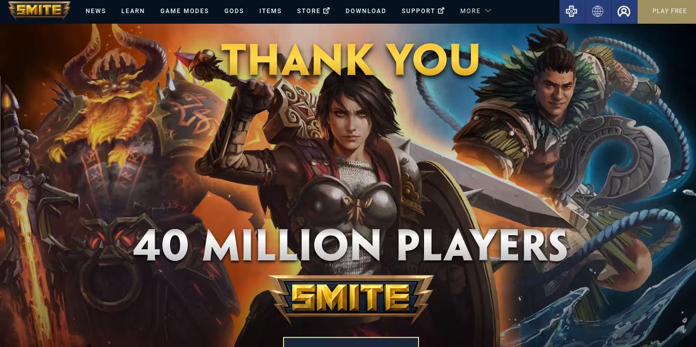 SMITE Gatsby JS website