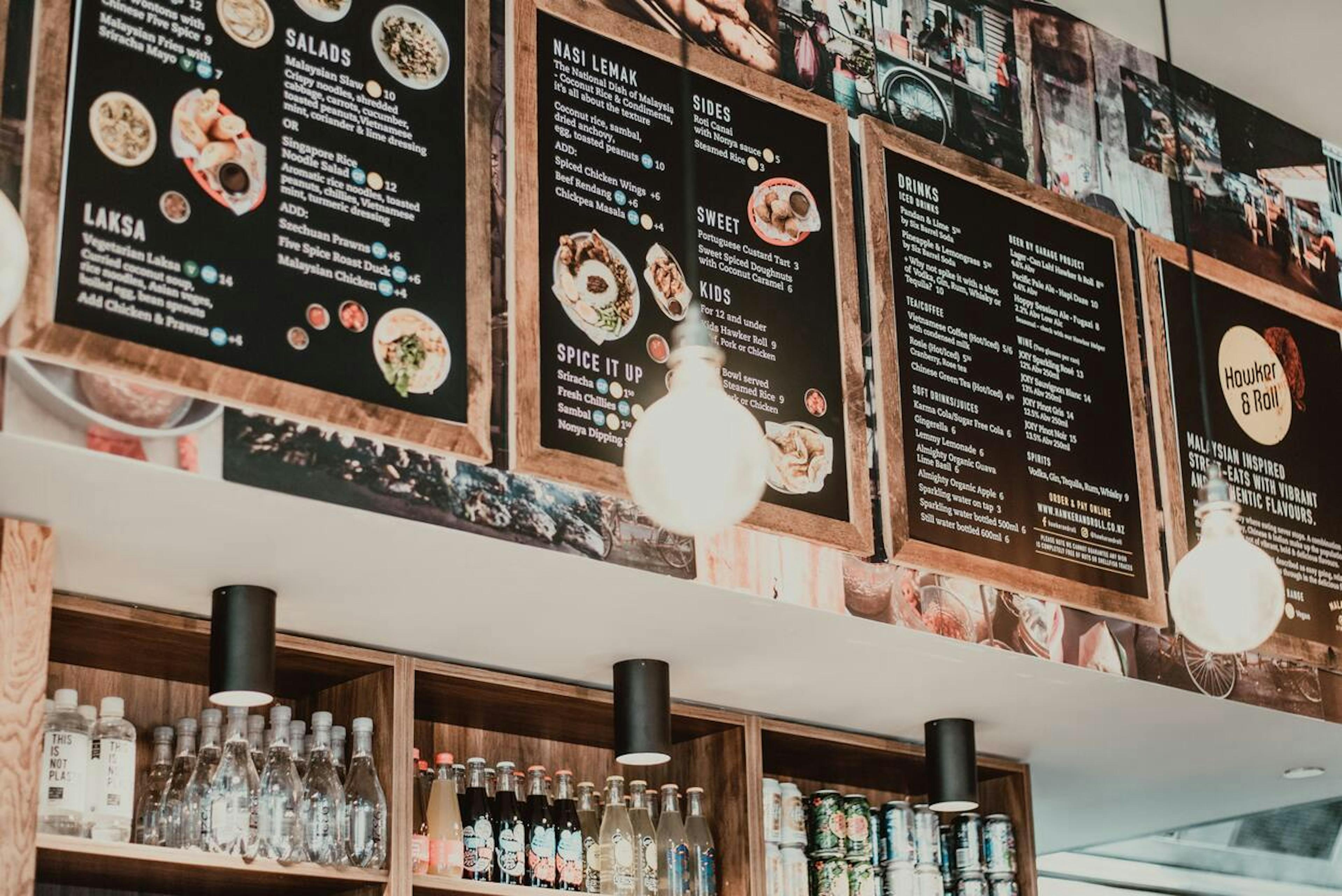 Image of a blackboard menu