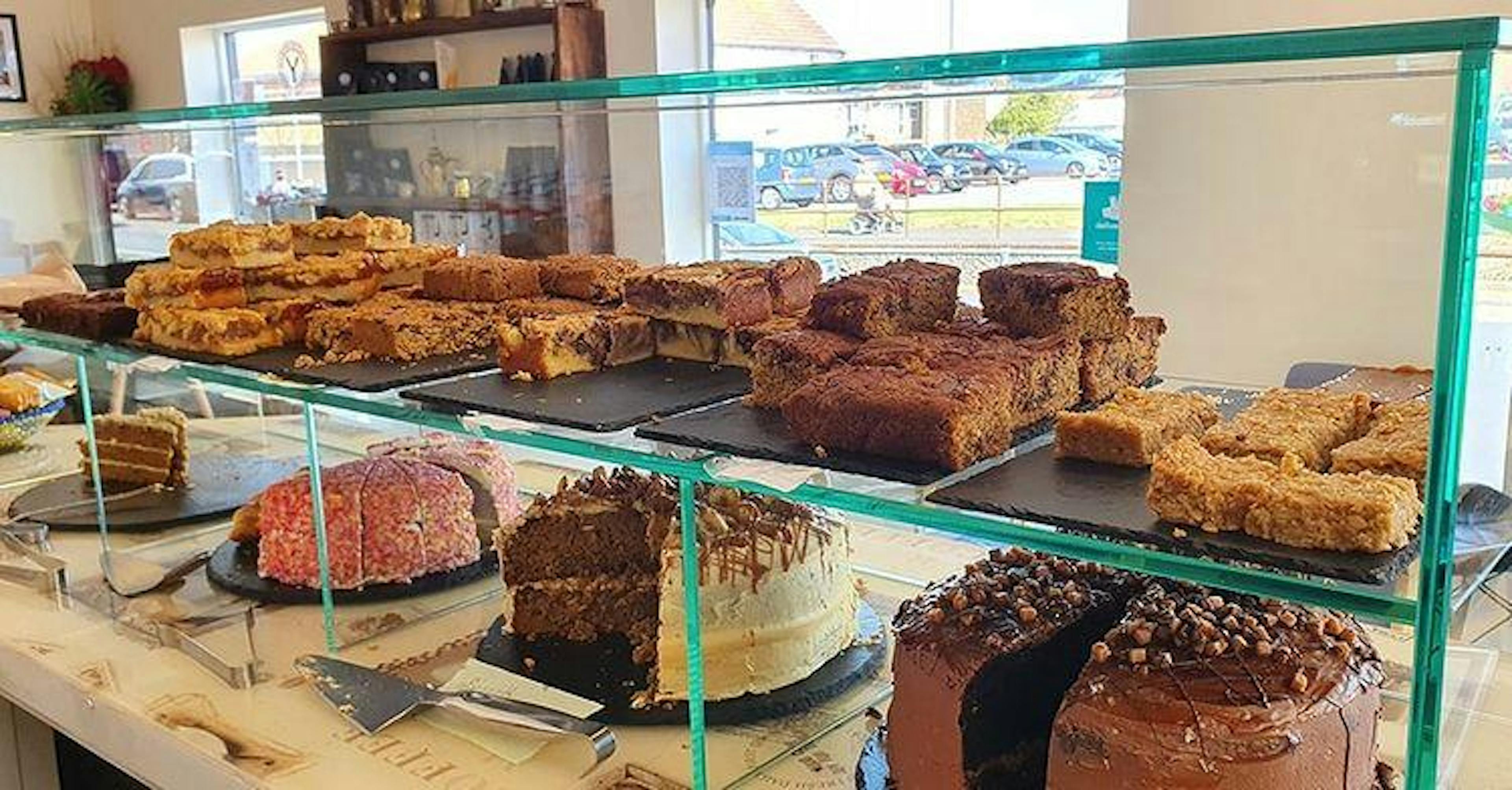 Image of pastries and cakes on the counter