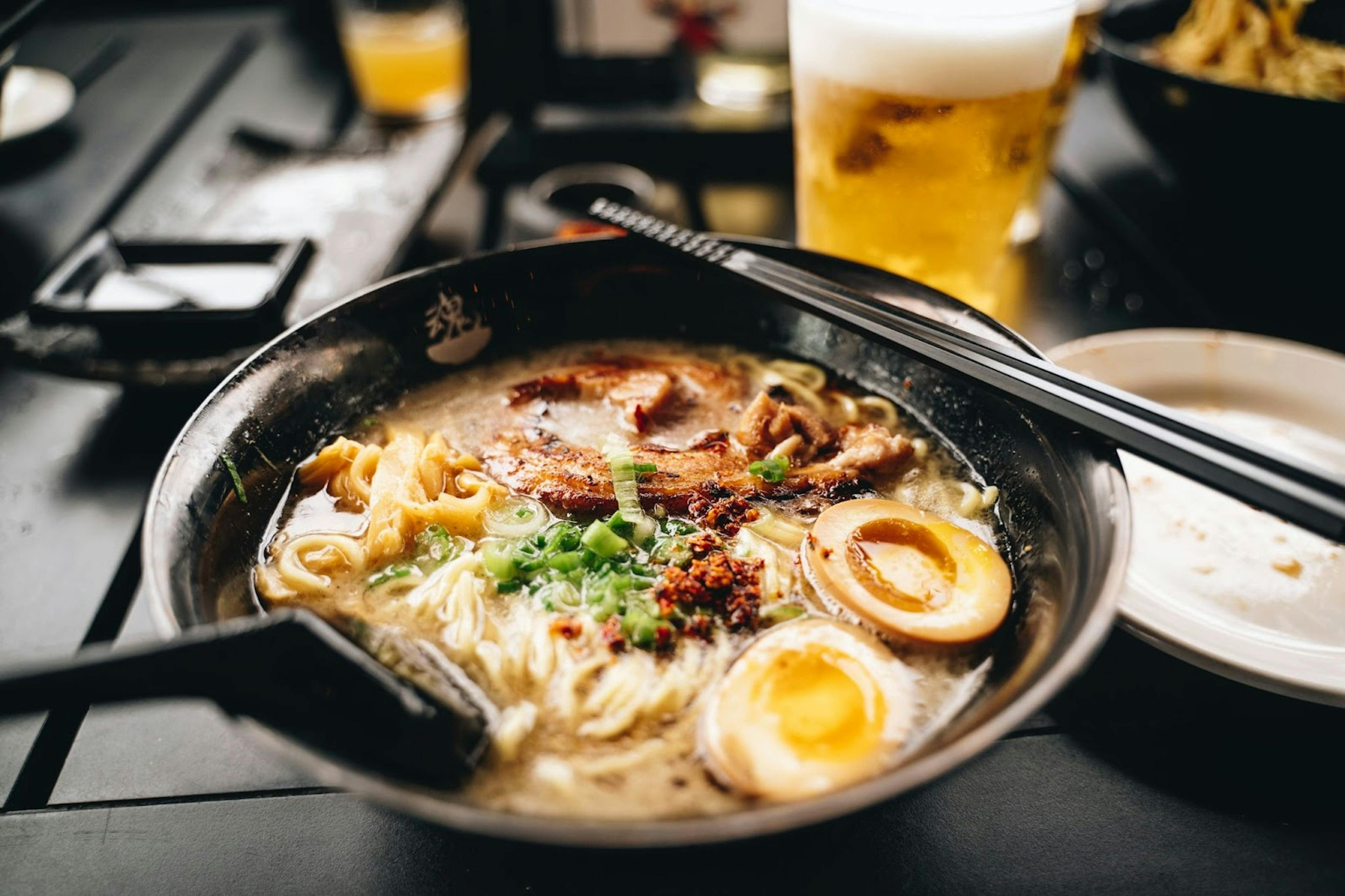 Image of ramen noodles made with alternative milk