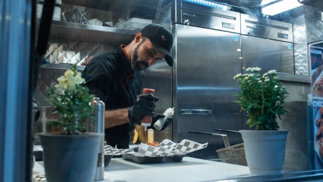 Image of a restaurant worker