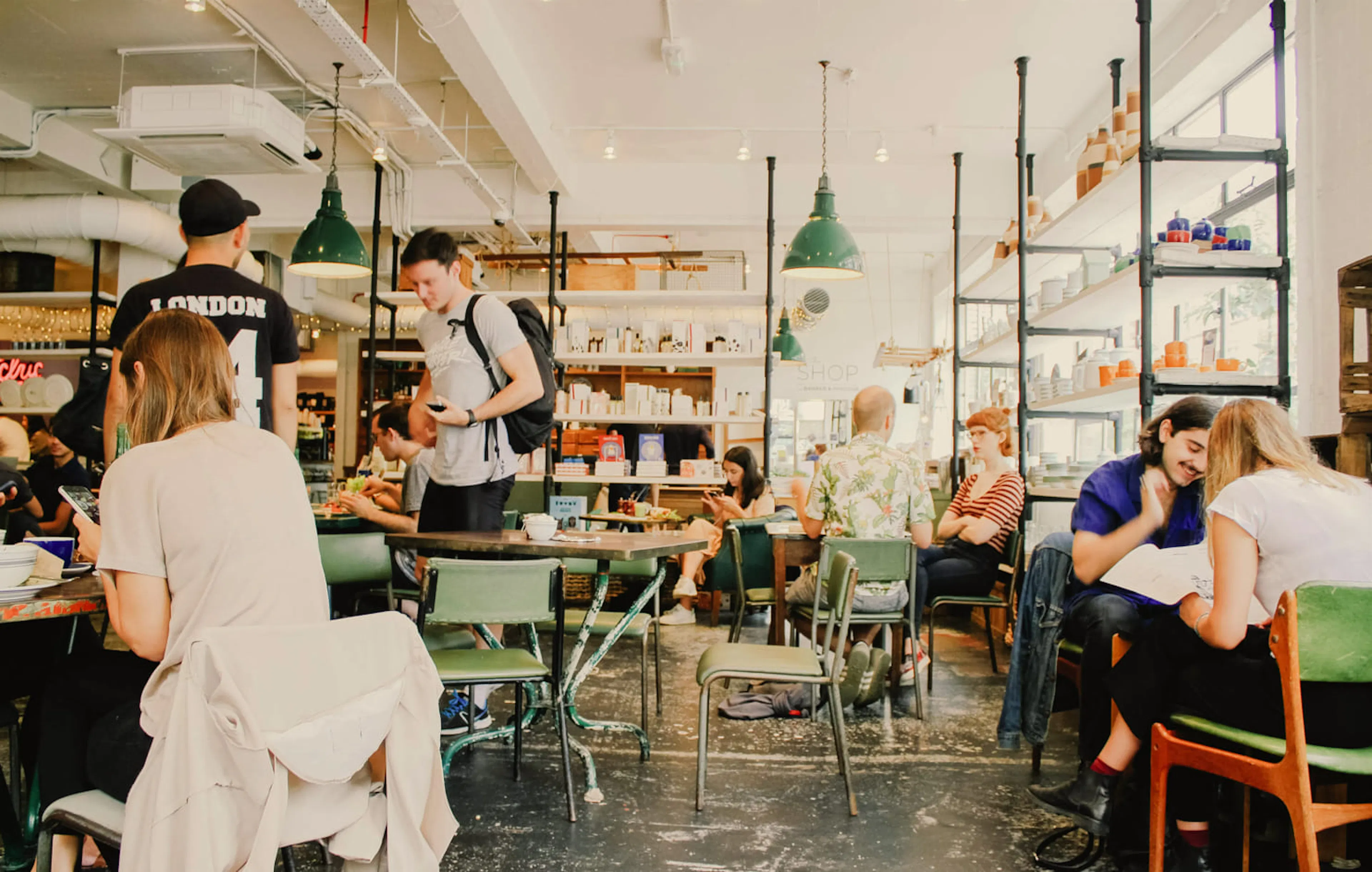Fast-casual restaurant floor