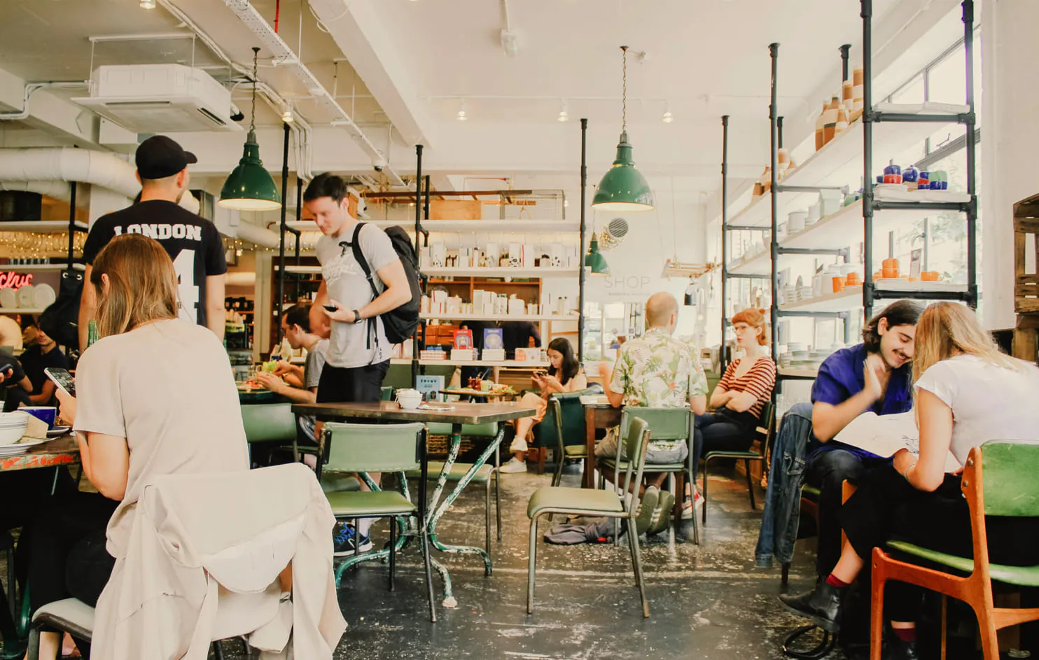 Fast-casual restaurant floor