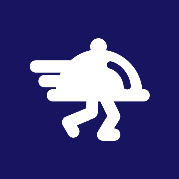 Dark purple and white Flipdish logo