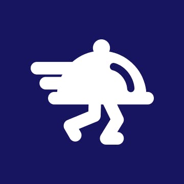 Dark purple and white Flipdish logo