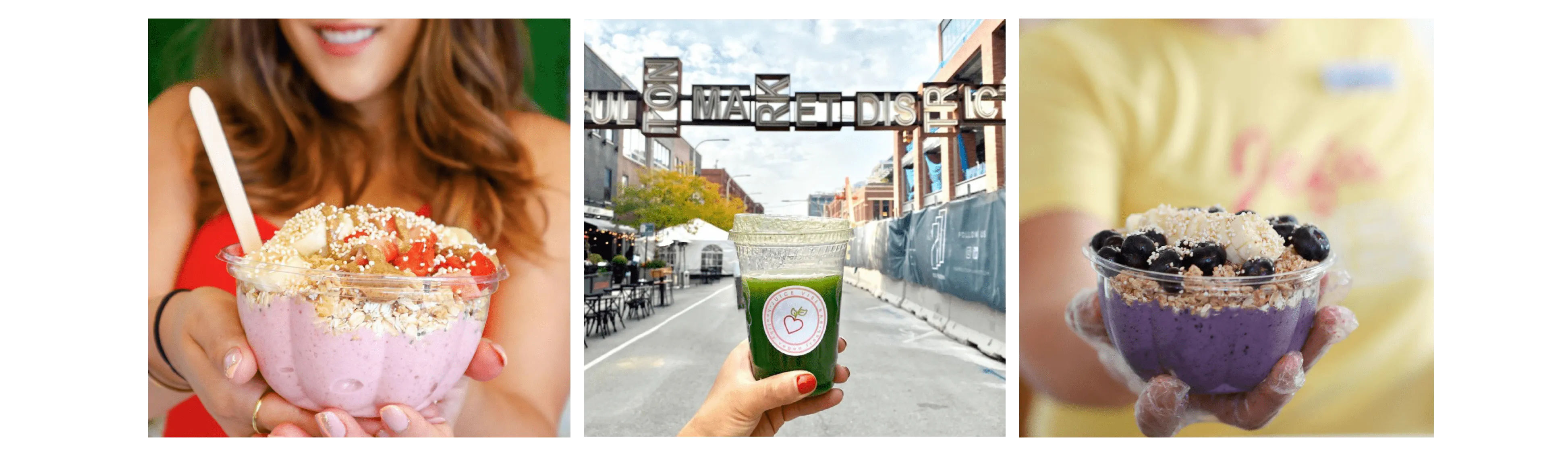 Image of most loved Juice Vibe Bar items