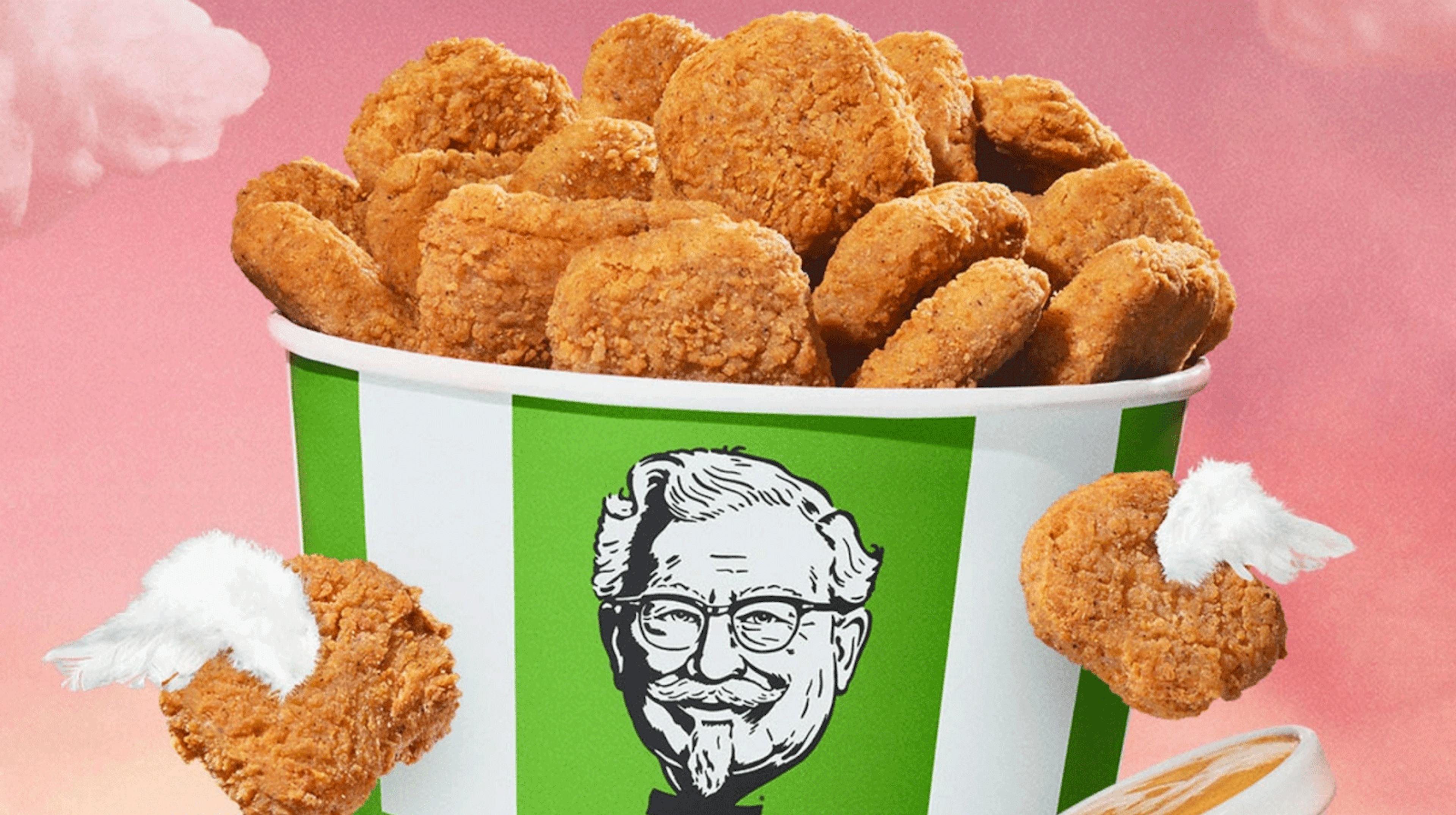 Image of a bucket of KFC "Beyond" Chicken