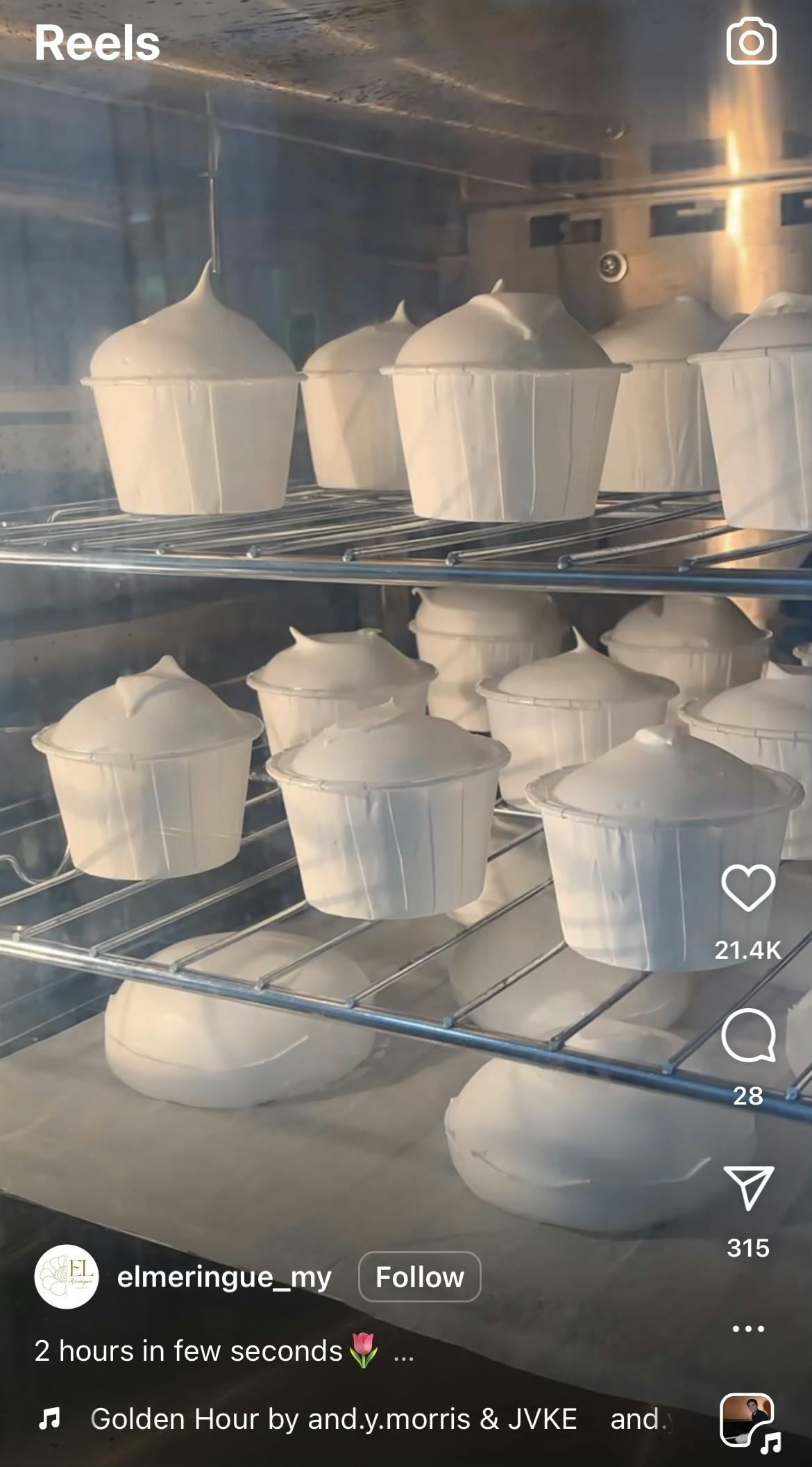 Instagram reel by El Meringue bakery.