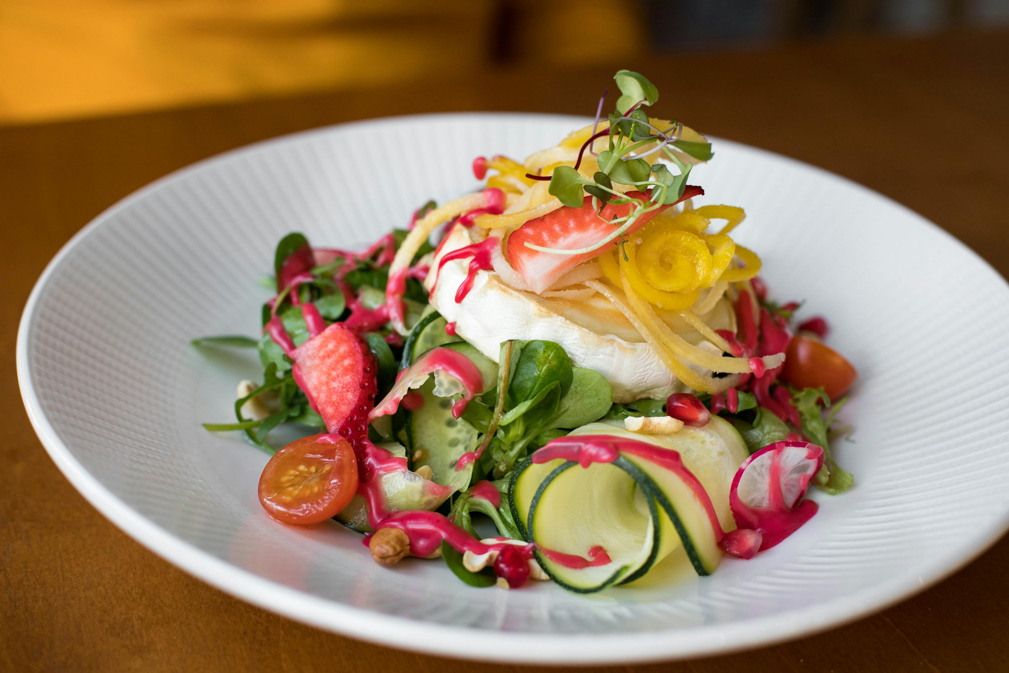 A plant-based dish at a restaurant.