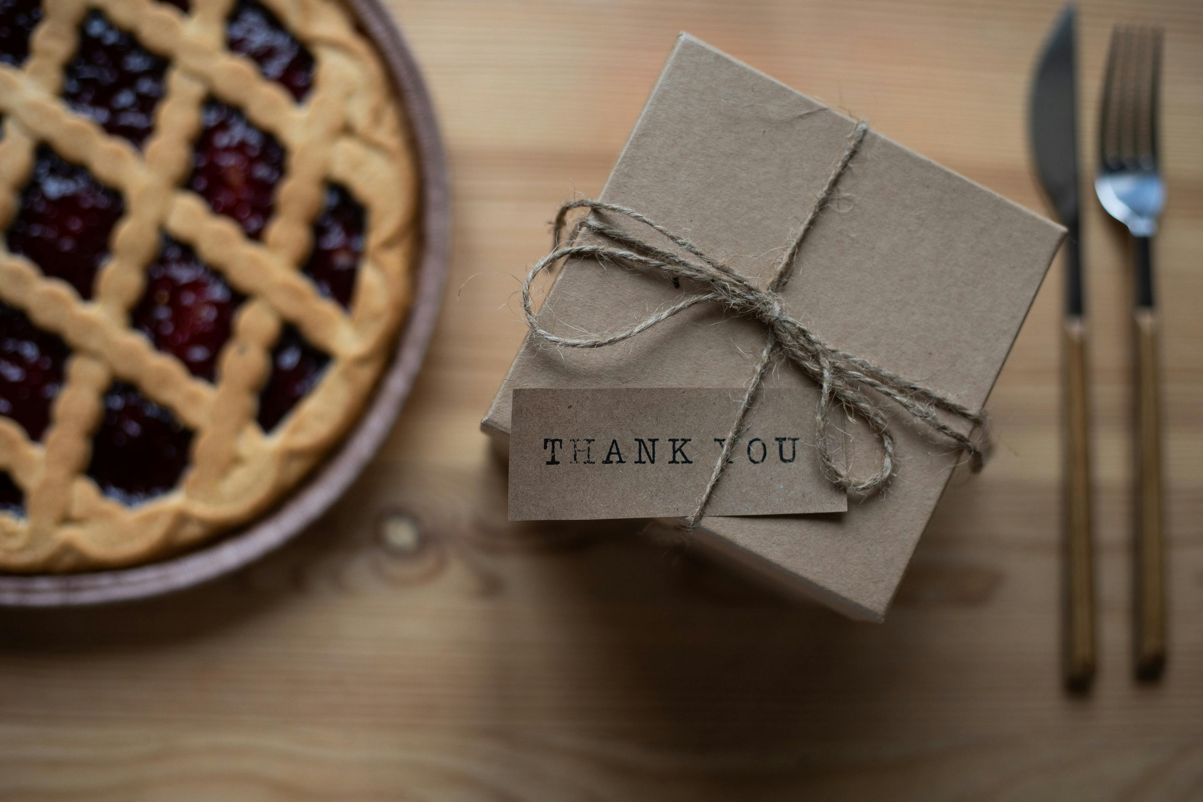 A food gift box from a restaurant.