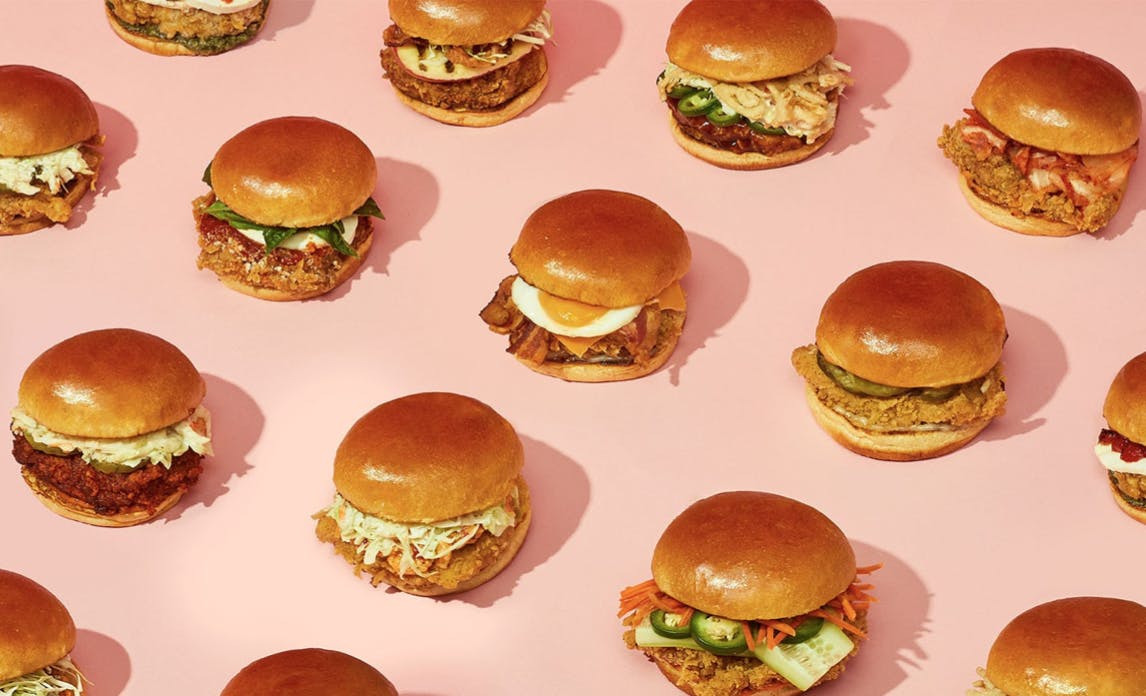 Image of a fried chicken sandwich virtual brand