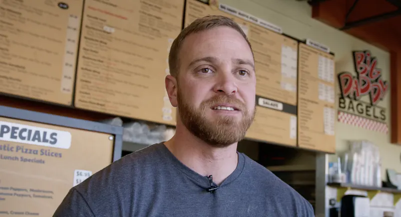 Matt Smith, General Manager of Big Daddy Bagels. 