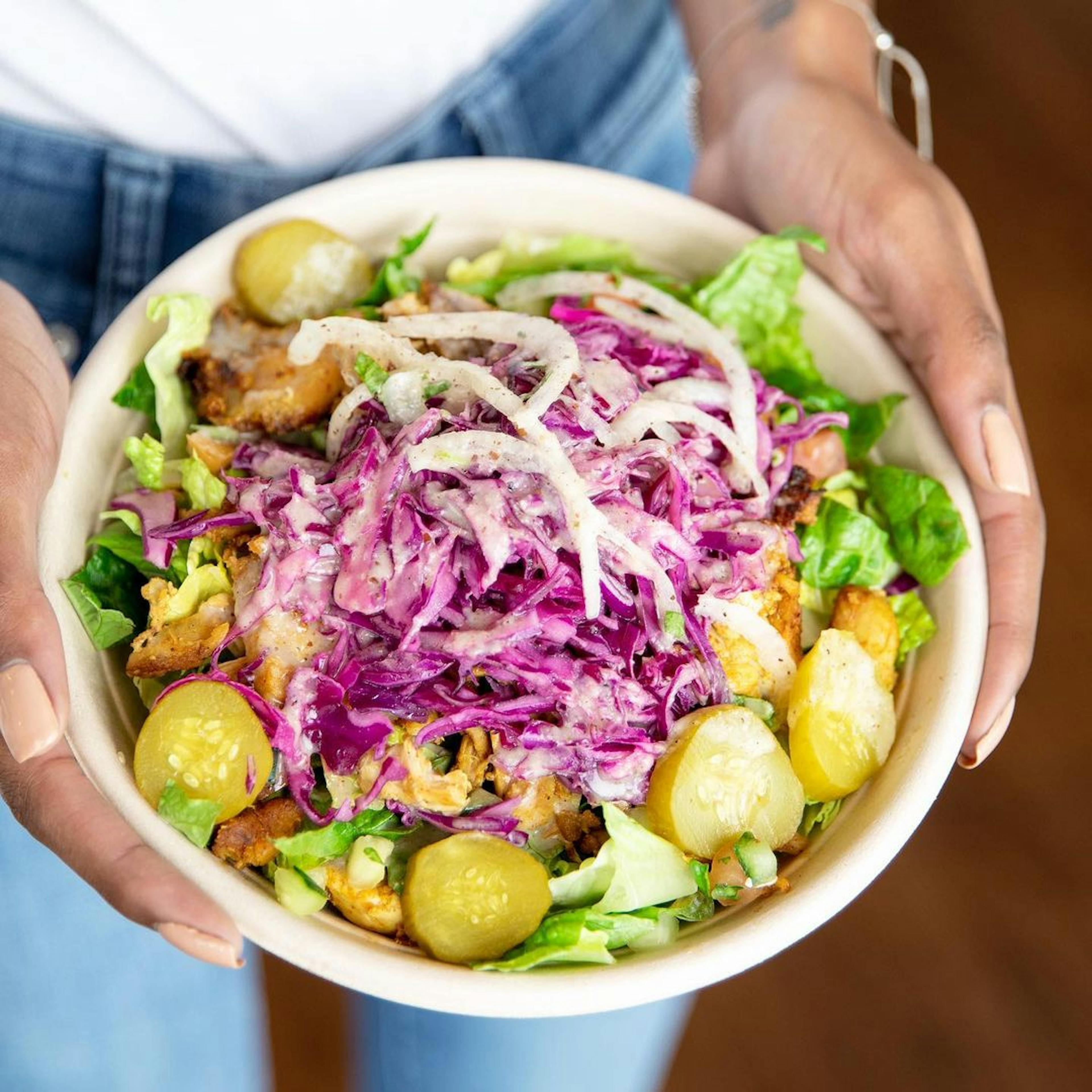 Some salad from Naf Naf Middle Eastern Grill.