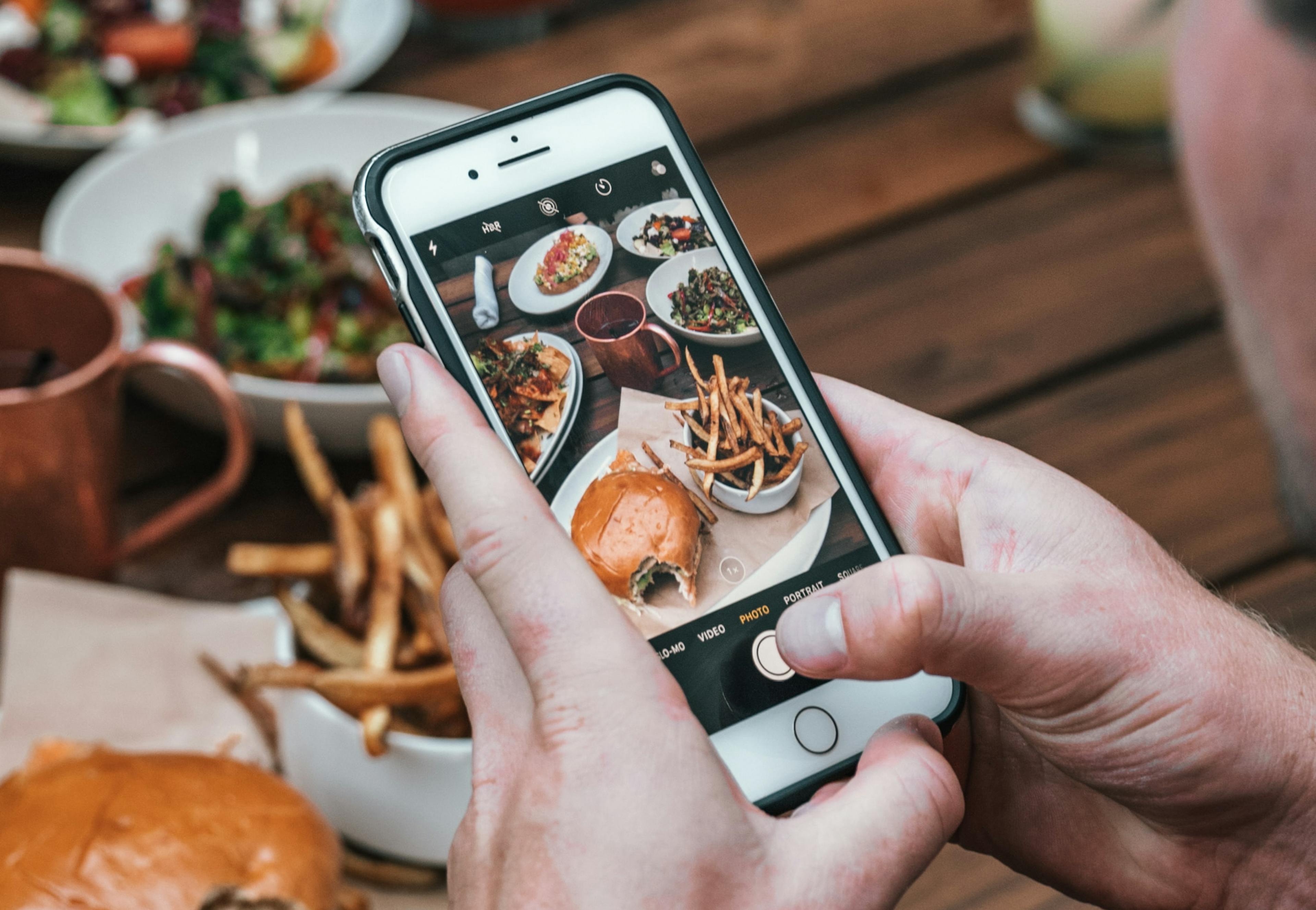 A photo of a restaurant's seasonal menu taken for Instagram. 