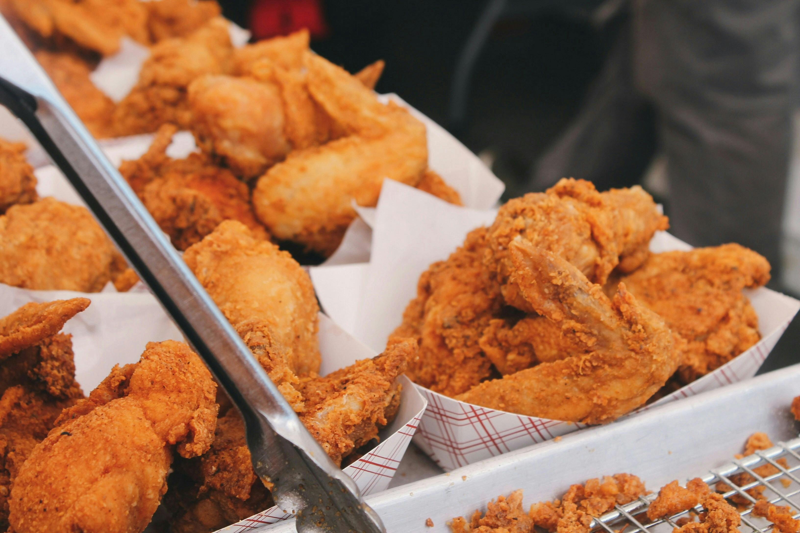 Fried chicken from a food truck.