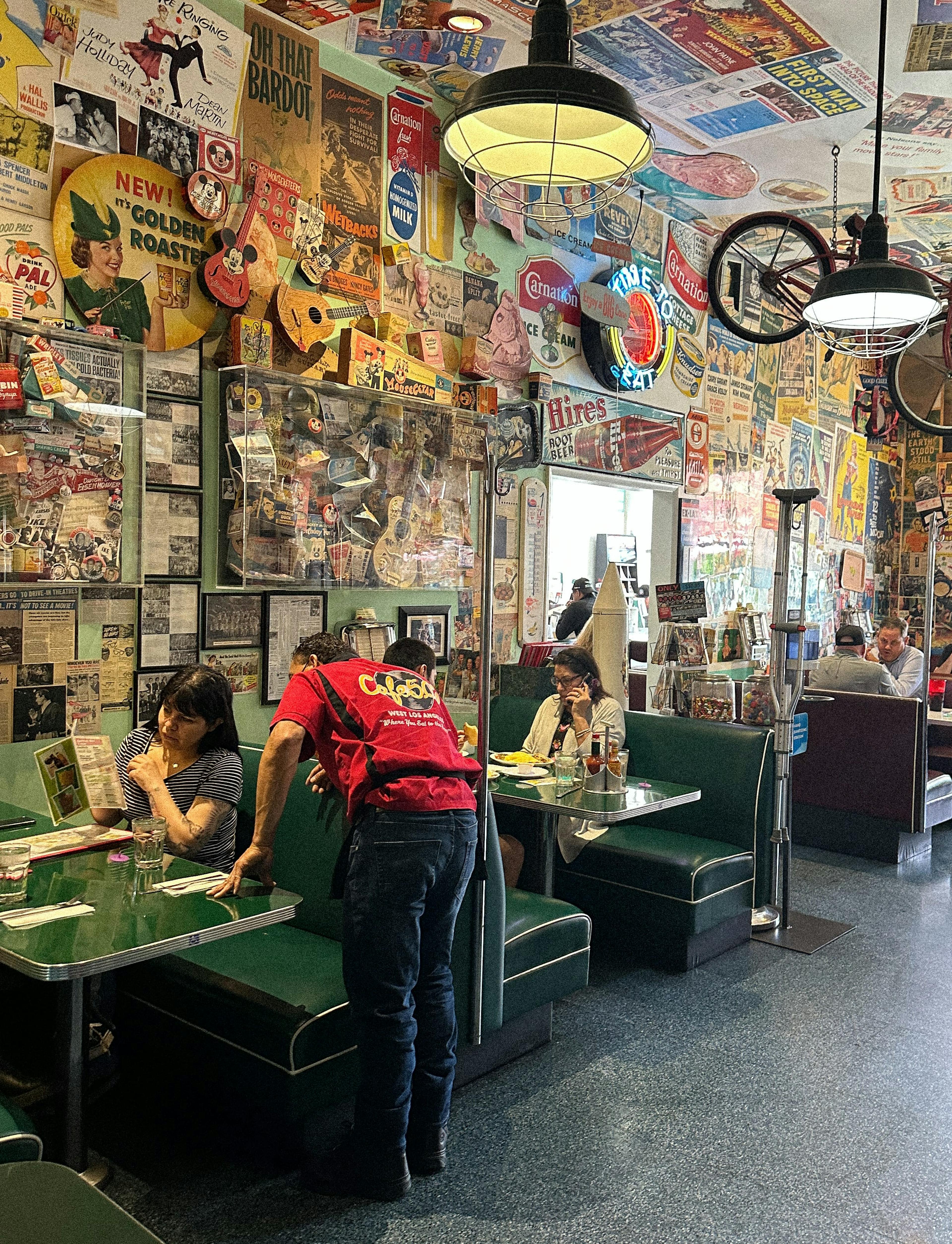 Colorful restaurant photo. 