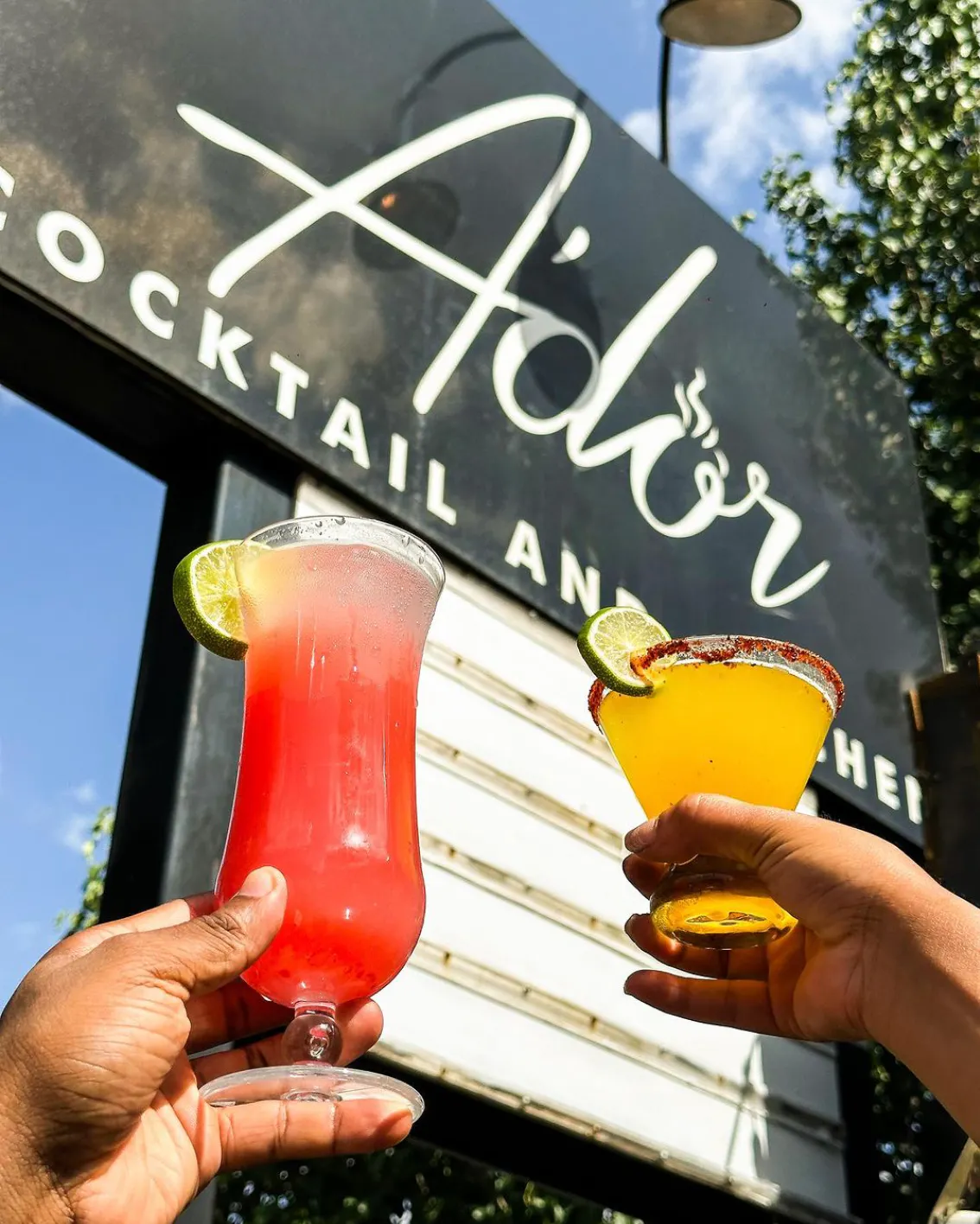 External shot of A'dor Kitchen & Cocktail in Houston. 
