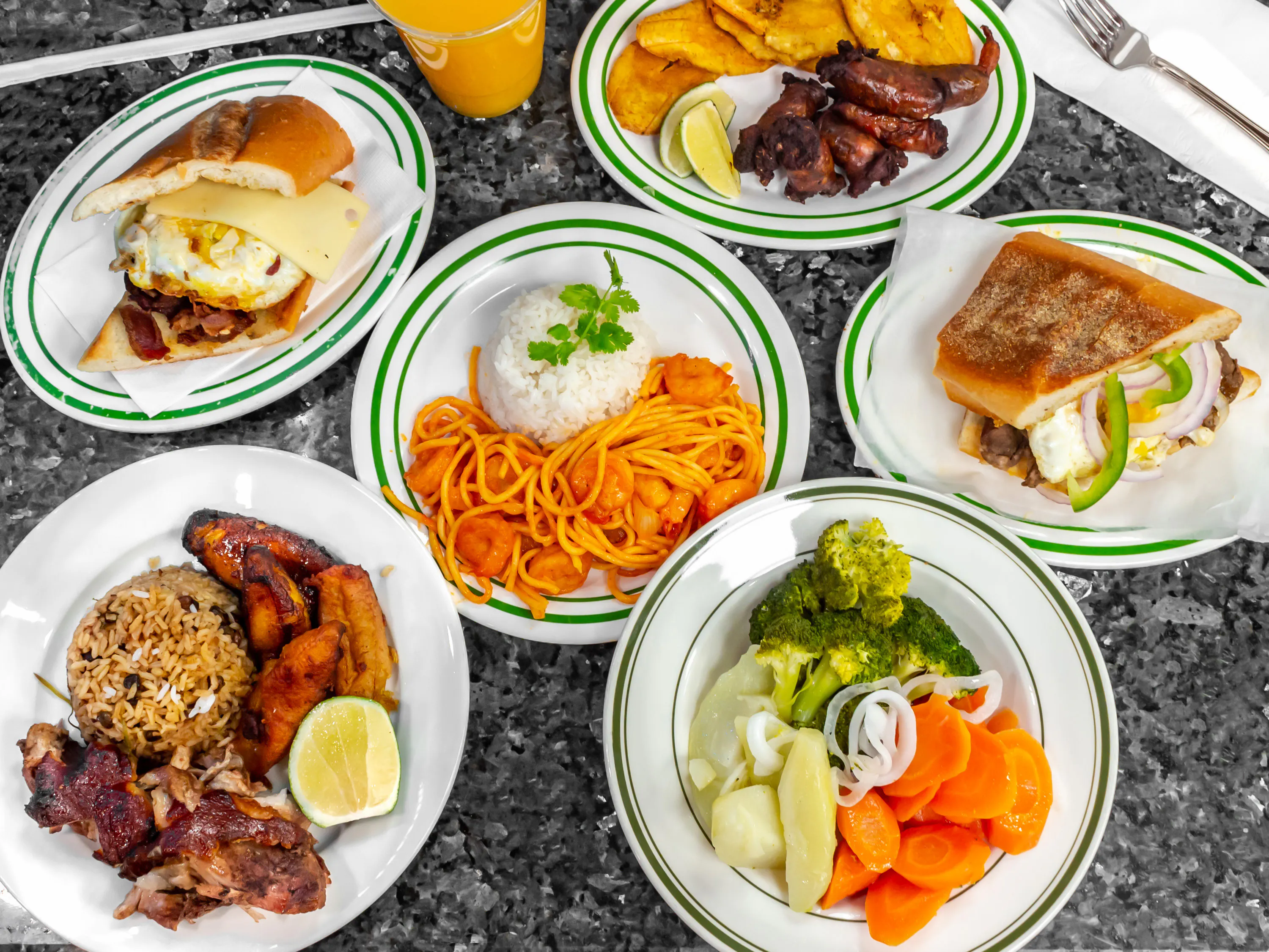 Menu items from La Barca Restaurant in NYC.