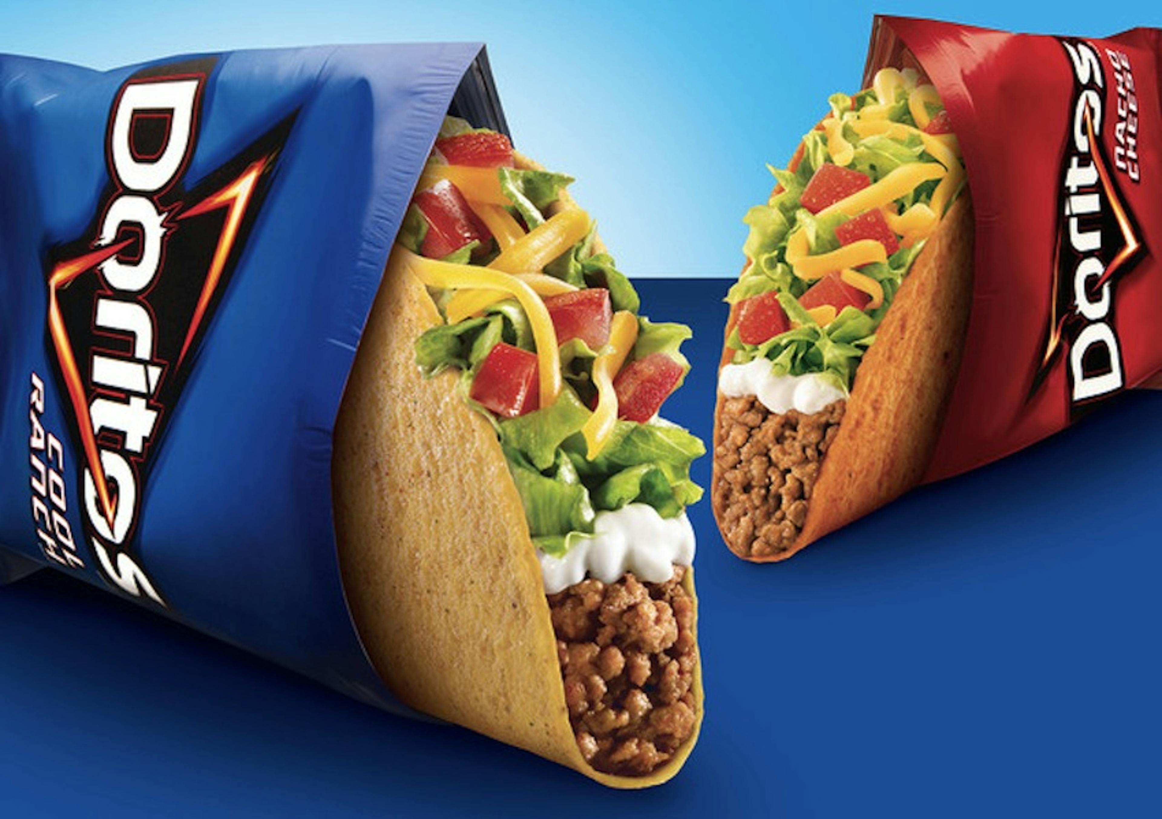 Image of two Doritos Locos Tacos from Taco Bell