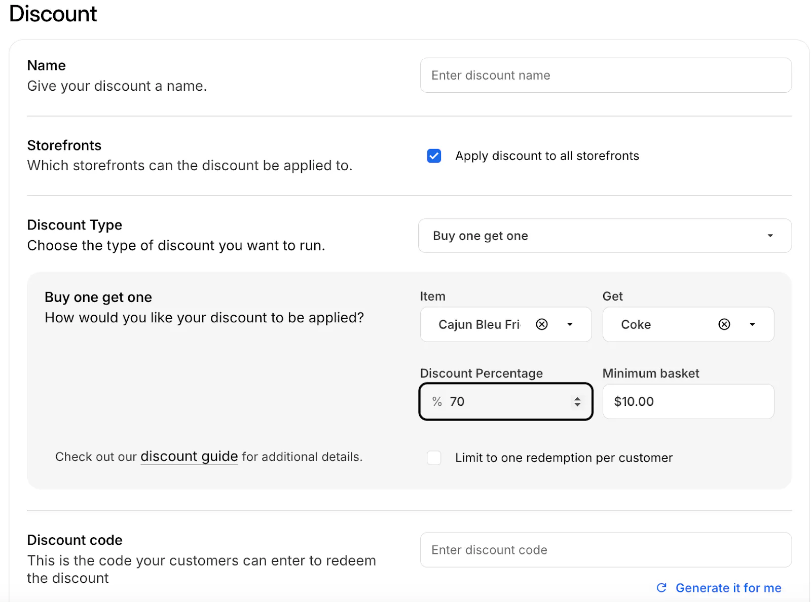 a screen preview of the upsells feature on Otter