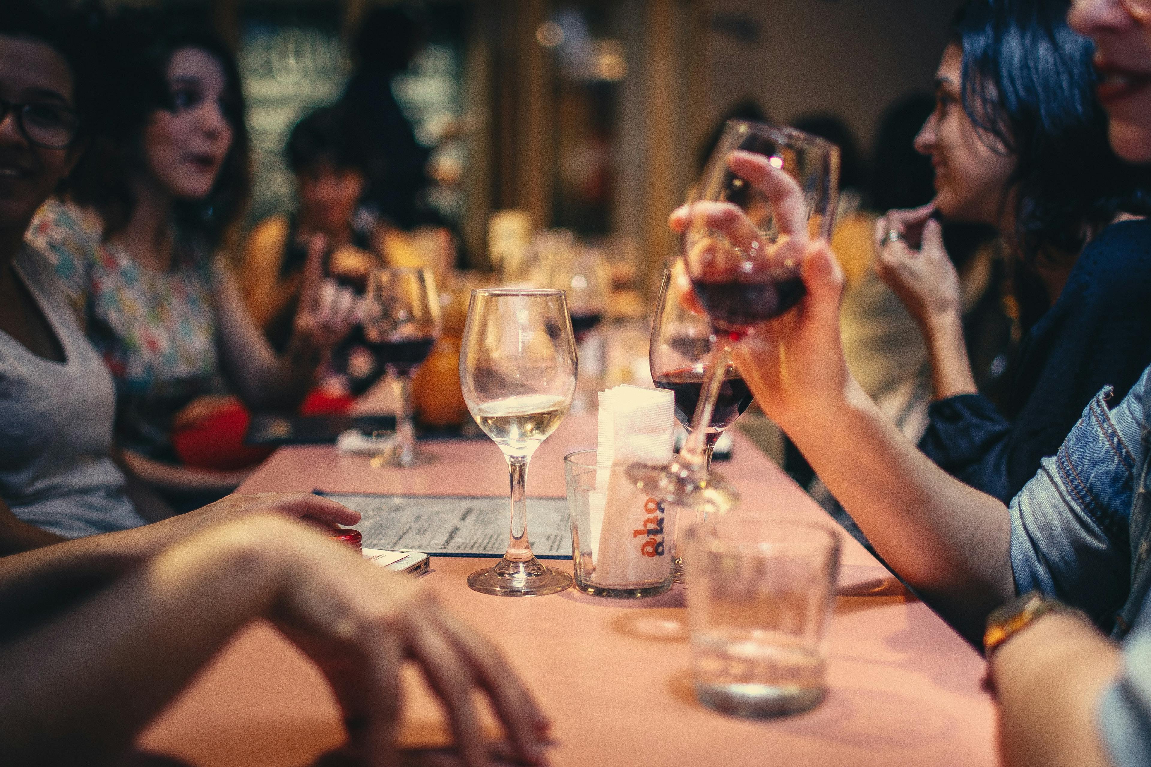 Customers at a restaurant.