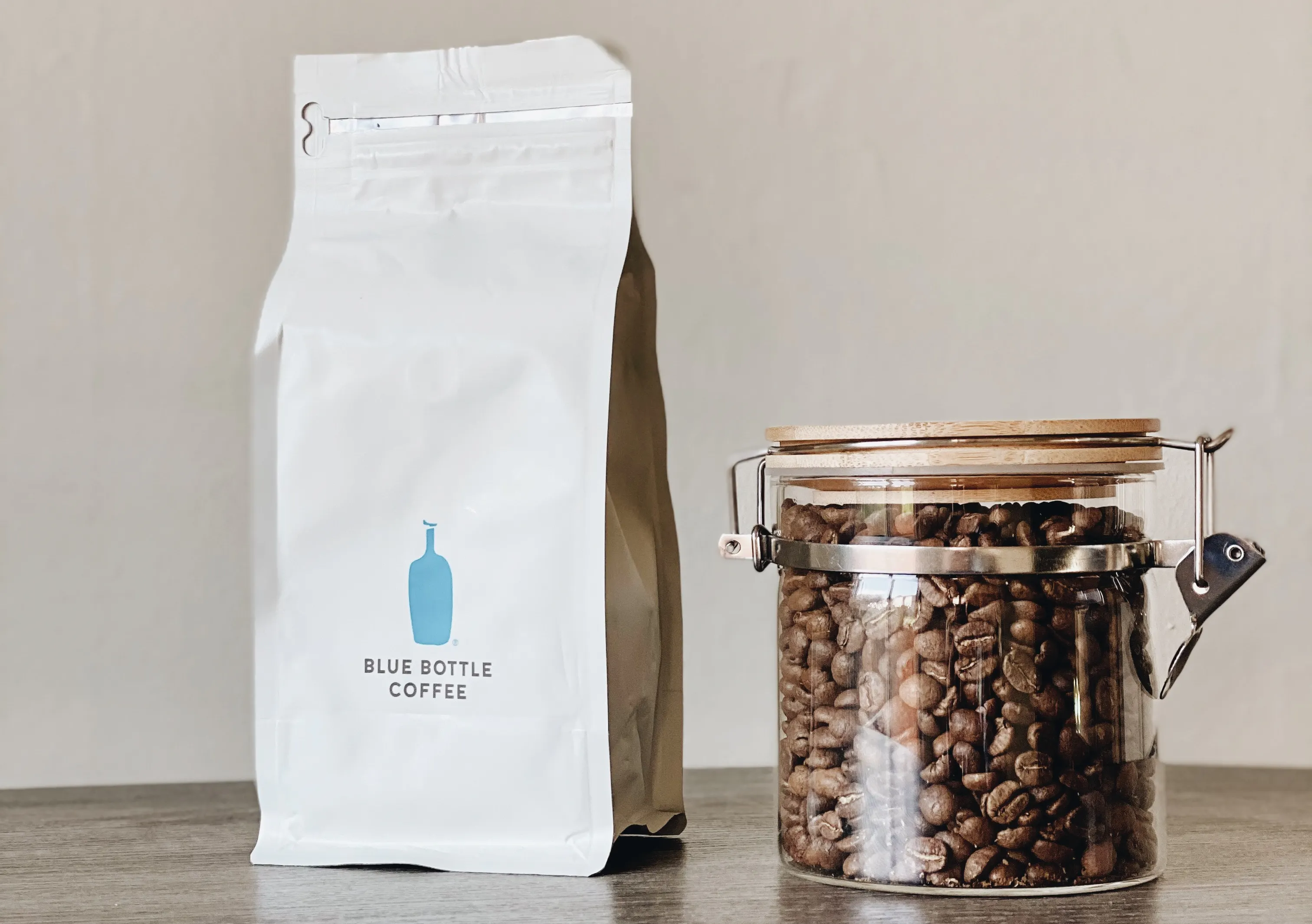 A package of coffee beans.