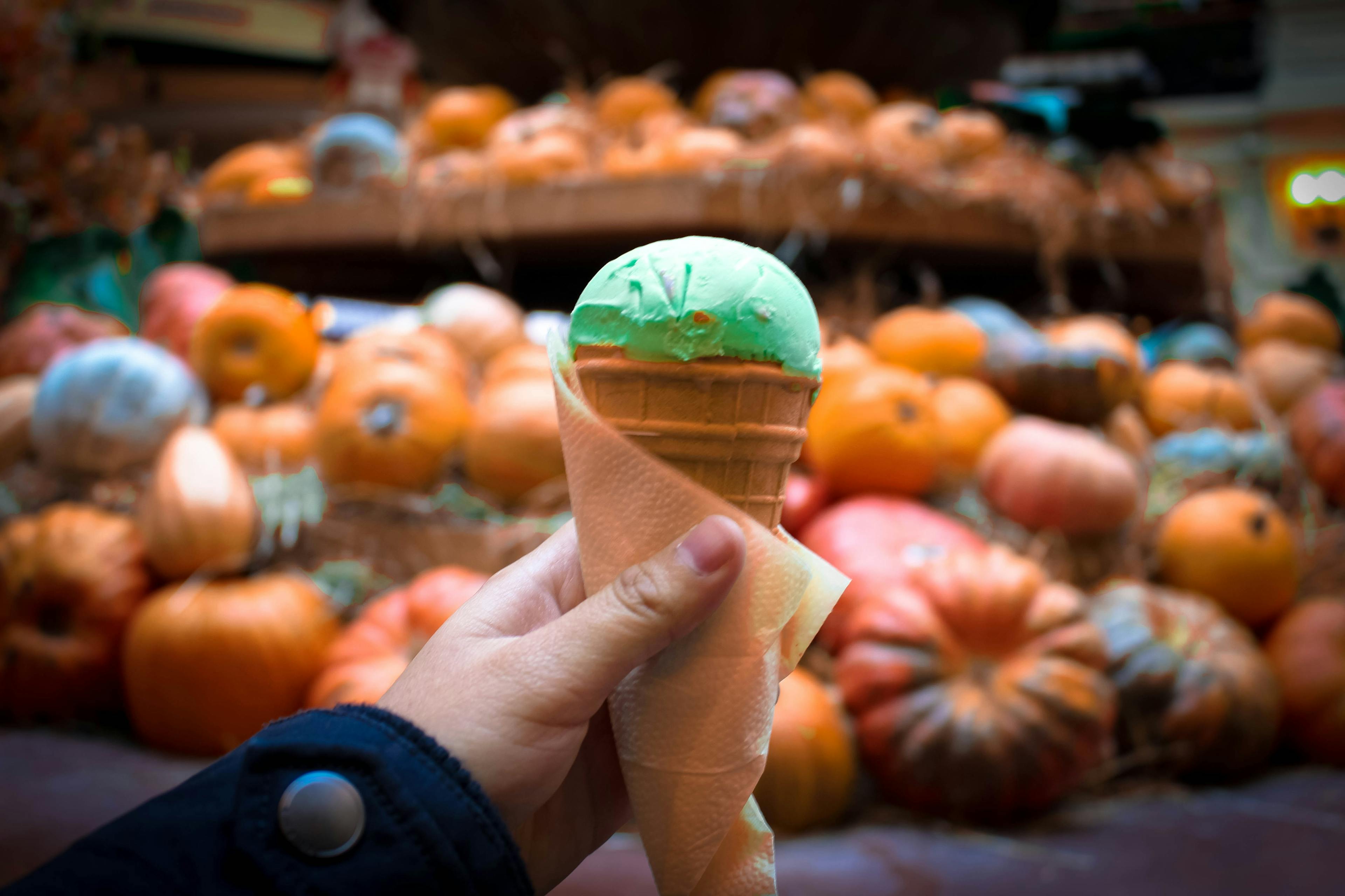 A vegan ice cream cone. 