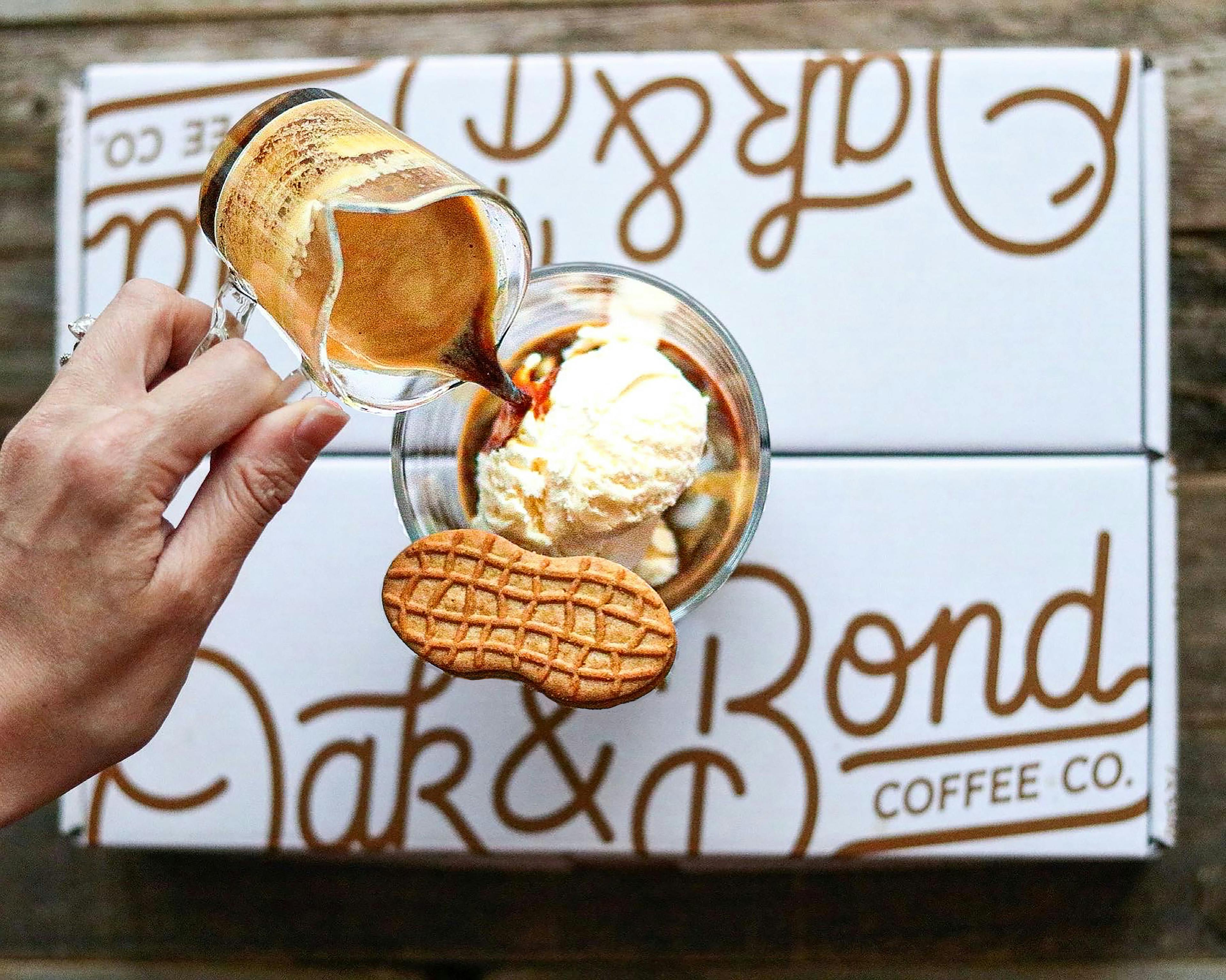 A co-branded dessert from Oak & Bond Coffee Co. 