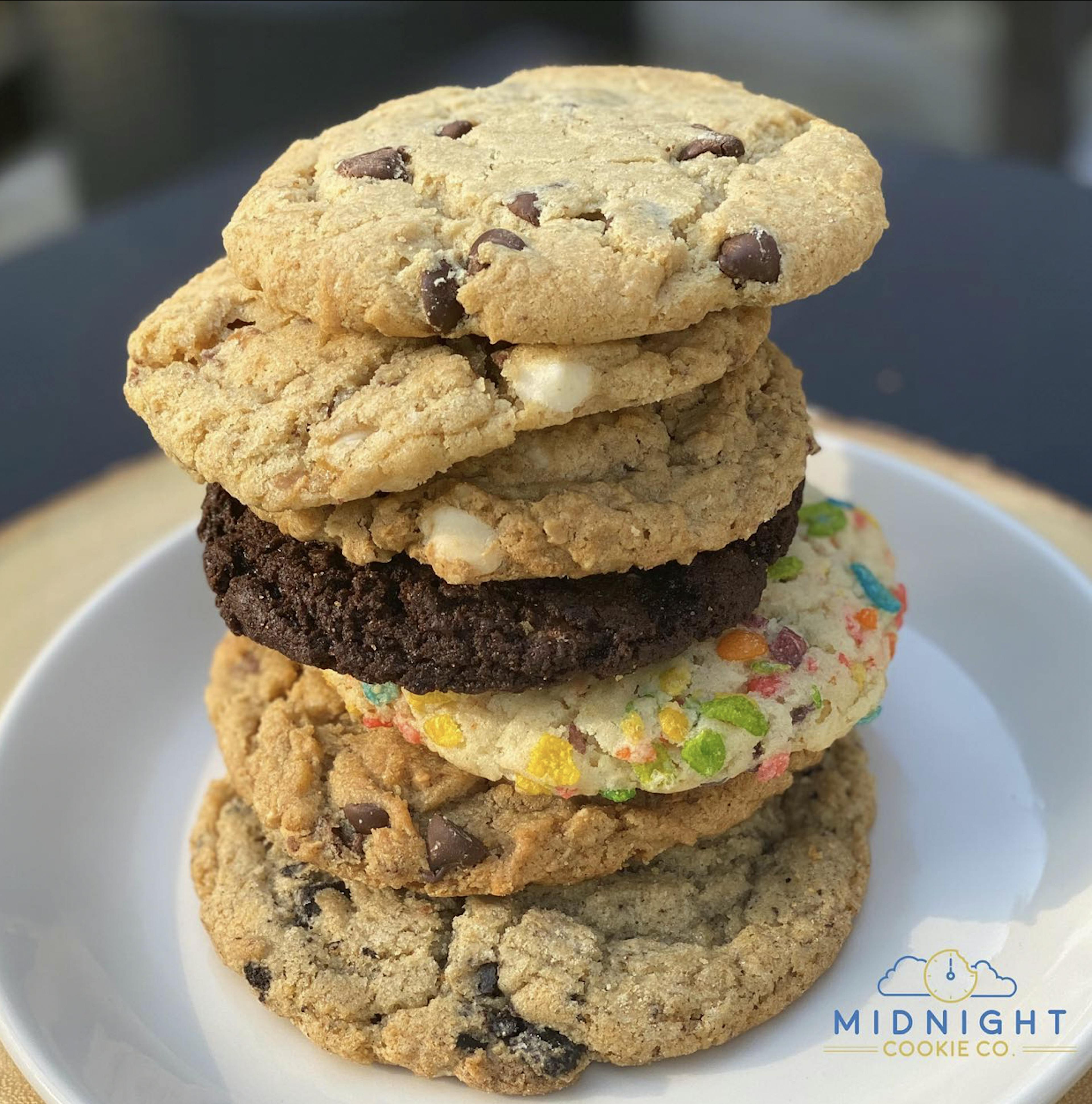 Image of a stack of cookies from Midnight Cookie Co.