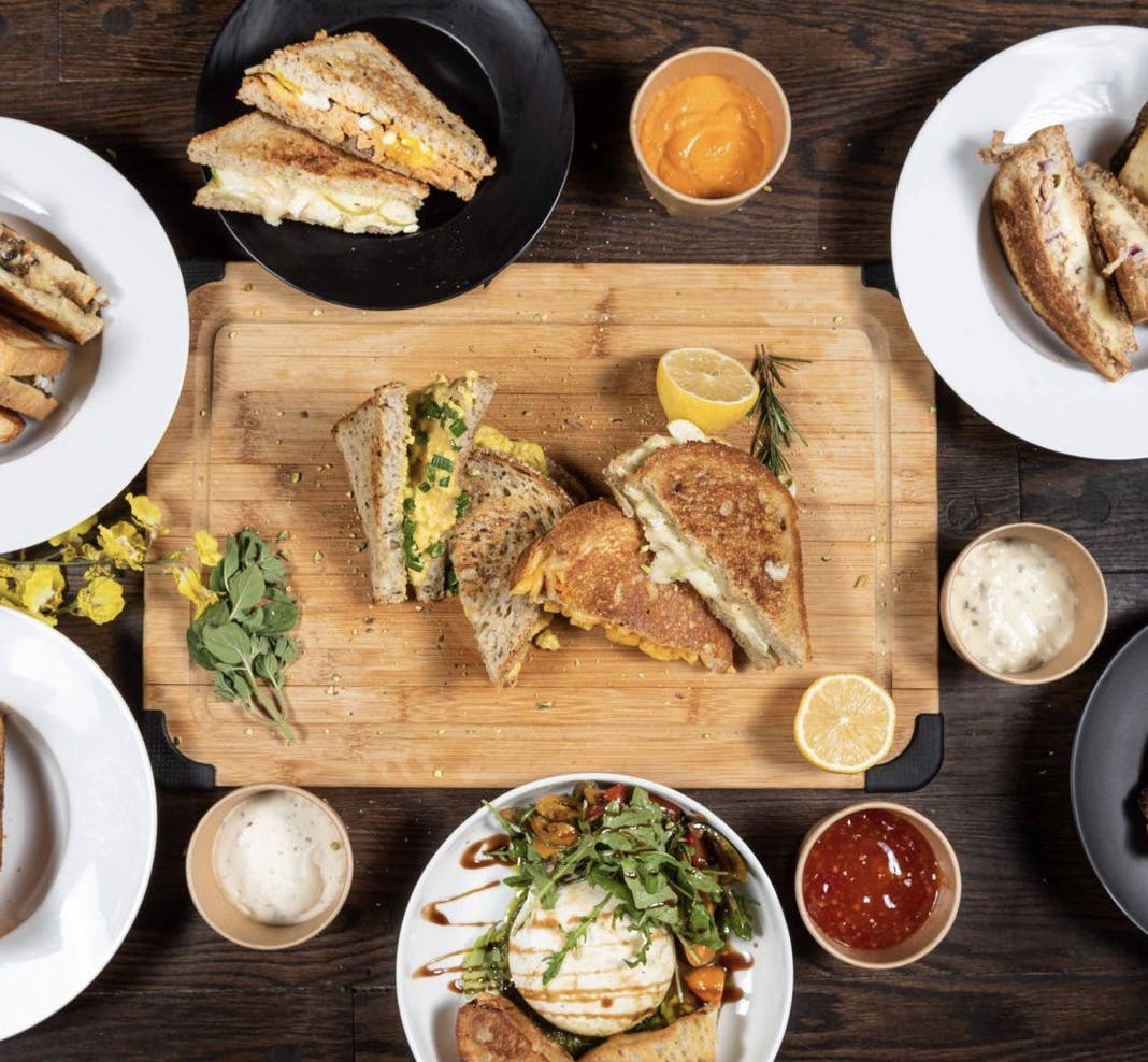 Image of sandwiches from Casina Montreal laid out on a table
