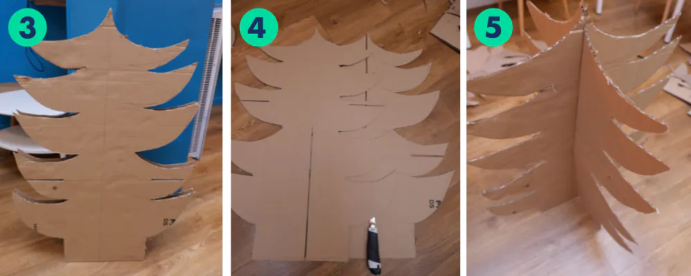 diy de noel avec des cartons reyclés