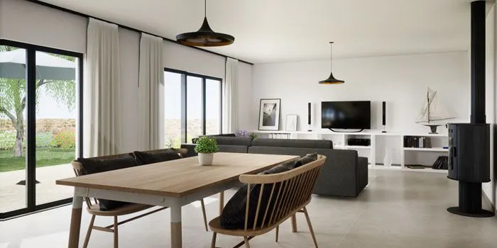 Logement neuf et épuré