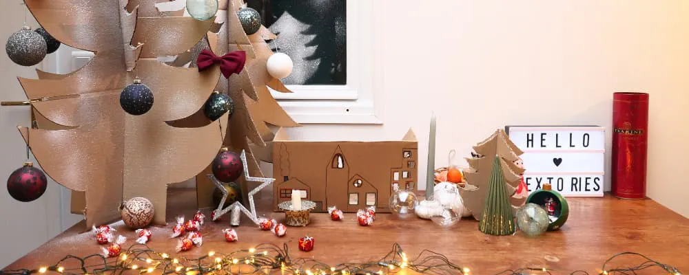 résultat diy de noel en carton recyclé